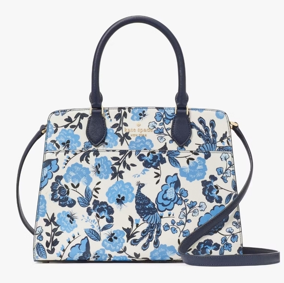 kate spade Handbags - 💚3XHP💚NWT Kate Spade Boho Madison Peacock Floral Medium Satchel Crossbody